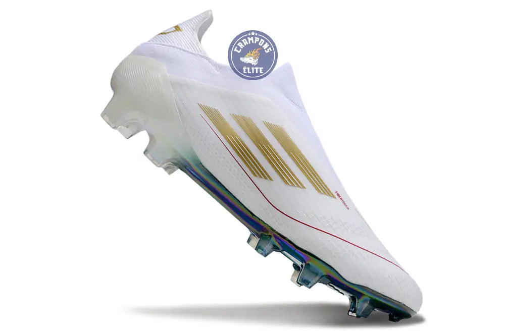 F50 Laceless Spécial Mohamed Salah FG - Blanc/Vert/Doré – Image 7