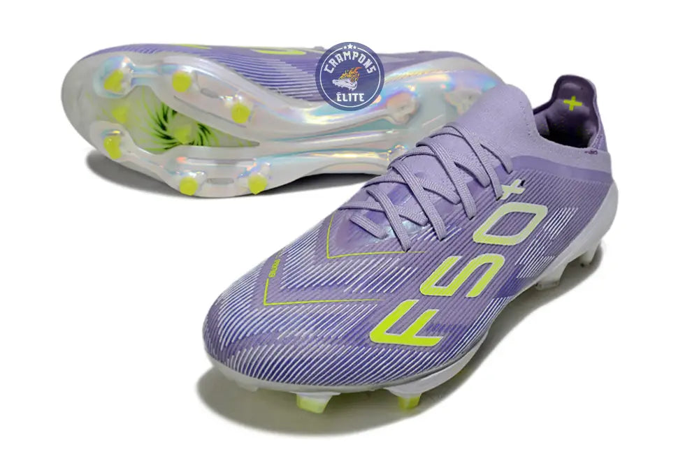 F50+ Lacets FG - Violet/Jaune Fluo/Gris – Image 2