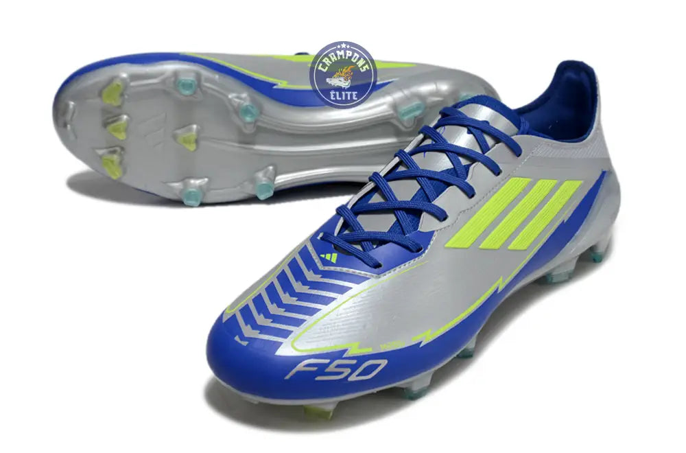 F50 Languette FG - Argenté/Jaune Fluo/Bleu – Image 2