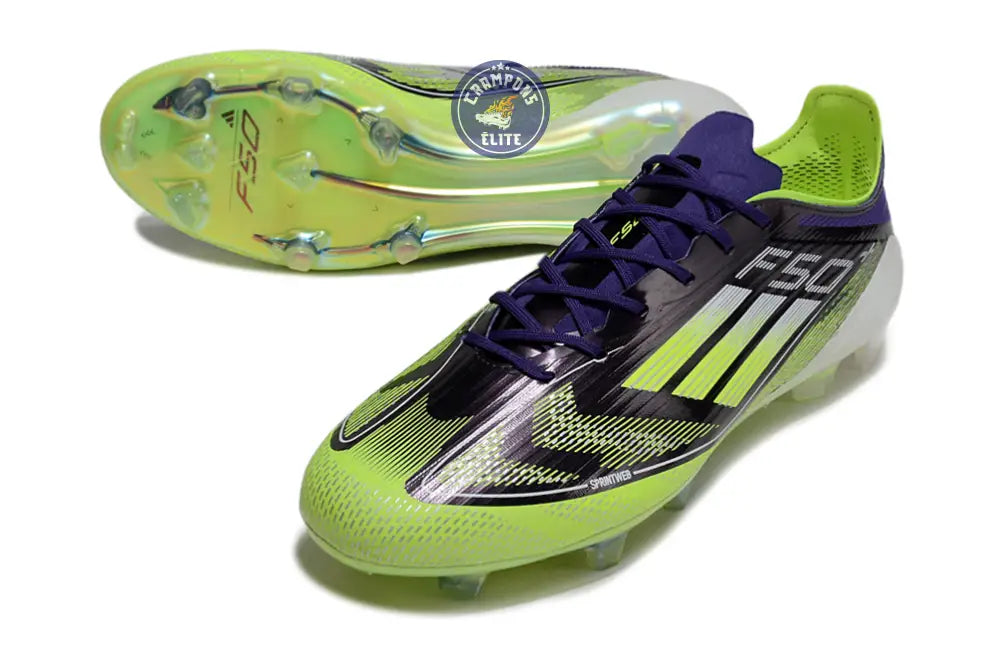 F50 Languette FG - Violet/Jaune Fluo/Blanc – Image 2