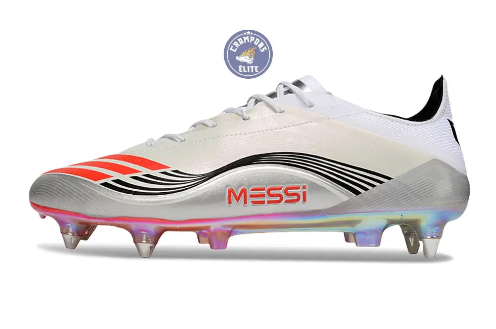 F50 Languette SG Messi Prestig10 - Blanc/Lucid Red/Argenté – Image 5