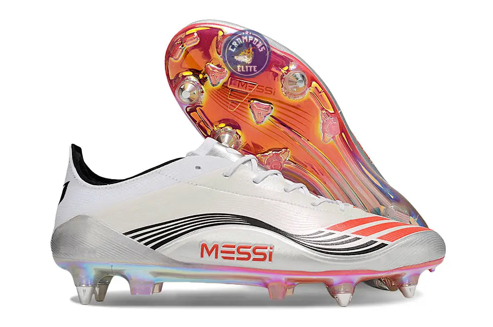 F50 Languette SG Messi Prestig10 - Blanc/Lucid Red/Argenté