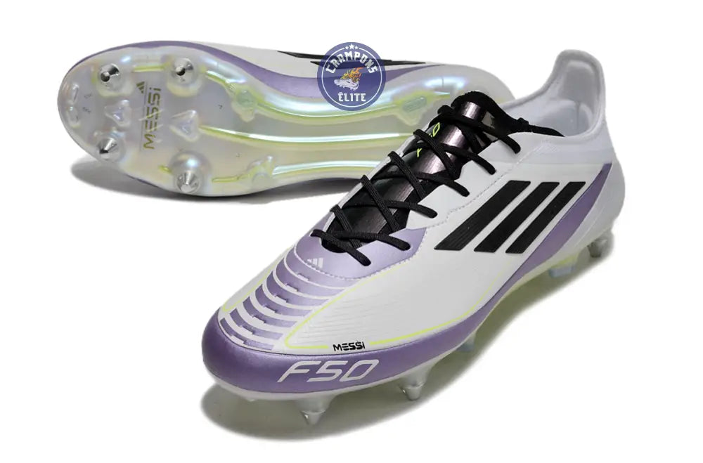 F50 Languette SG Triunfo Estelar - Blanc/Noir/Violet – Image 2