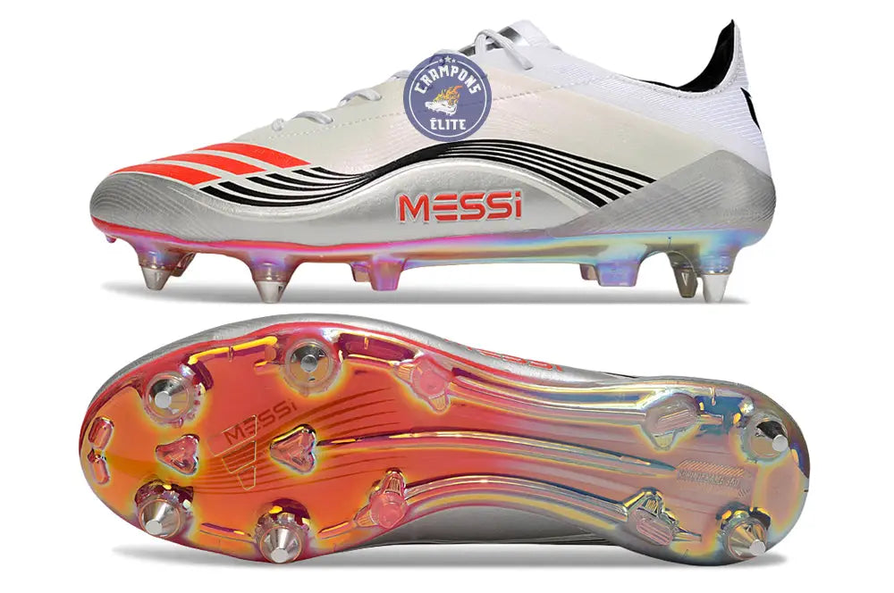 F50 MESSI ELITE SG PRESTIG10 - BLANC/LUCID RED/ARGENTÉ – Image 7