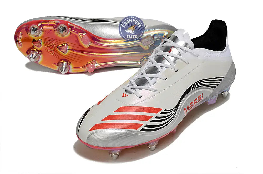 F50 MESSI ELITE SG PRESTIG10 - BLANC/LUCID RED/ARGENTÉ – Image 5
