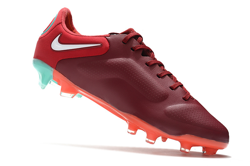 Tiempo 9 Elite FG Bordeaux/Blanc/Turquoise – Image 2