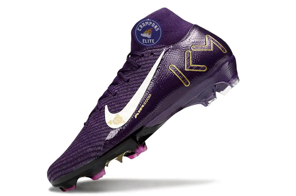MERCURIAL SUPERFLY 10 ELITE FG MBAPPÉ PERSONAL EDITION - VIOLET/BLANC – Image 4