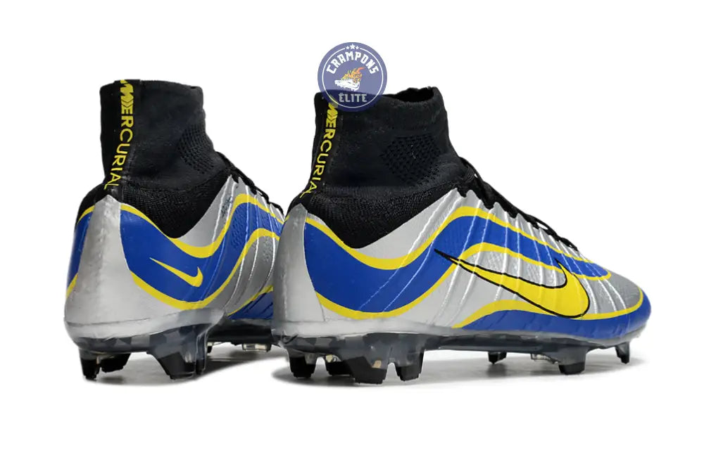 Mercurial Superfly 4 R9 FG - Argenté/Bleu/Jaune/Noir – Image 6