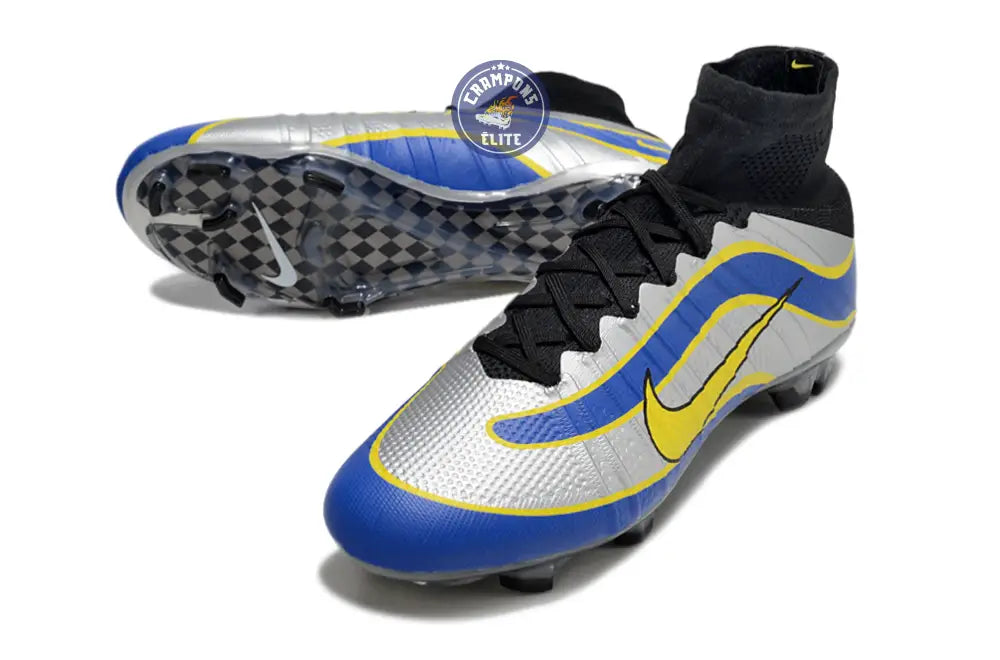 Mercurial Superfly 4 R9 FG - Argenté/Bleu/Jaune/Noir – Image 2