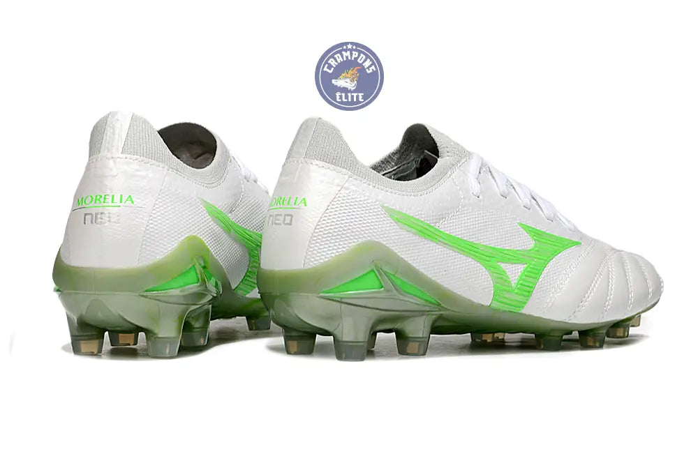 Morelia Neo 4 Beta Elite FG/AG Frontier - Blanc/Vert Néon/Cool Gray – Image 6