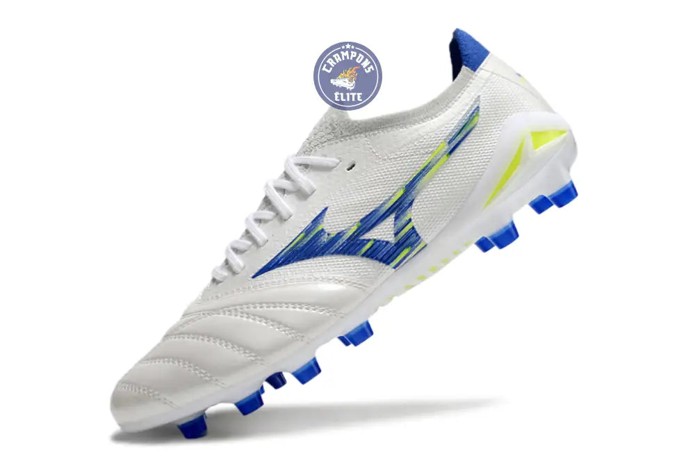 Morelia Neo 4 Elite FG/AG - Blanc/Bleu/Jaune – Image 4