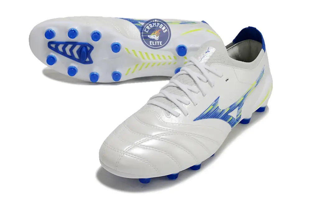 Morelia Neo 4 Elite FG/AG - Blanc/Bleu/Jaune – Image 2