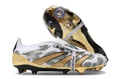 Predator 24 Elite Fold-over Tongue FG Blanc/Gris/Or