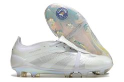 Predator 24 Elite Fold-over Tongue FG Pearlized - Blanc/Argenté