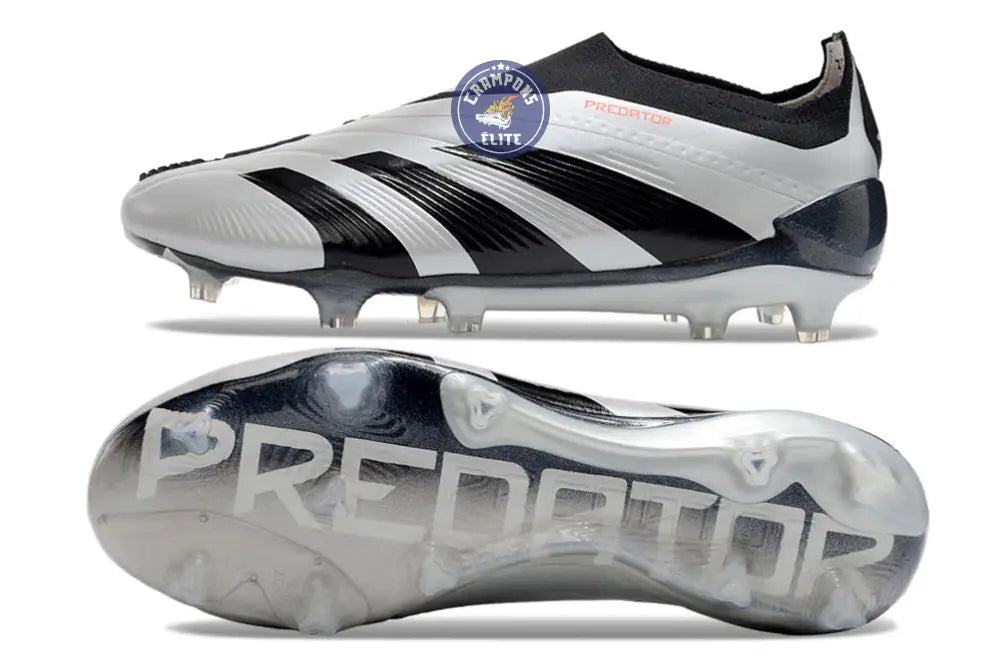 Predator 24 Elite Laceless FG Predstrike - Gris/Noir – Image 3