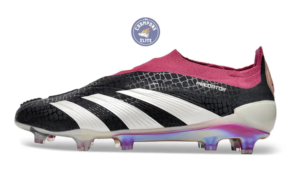 Predator 24 Elite Laceless FG Predstrike - Noir/Blanc/Legacy Burgundy – Image 4