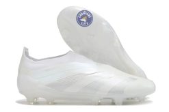 Predator 24 Elite Laceless FG Predstrike - Pearlized - Blanc