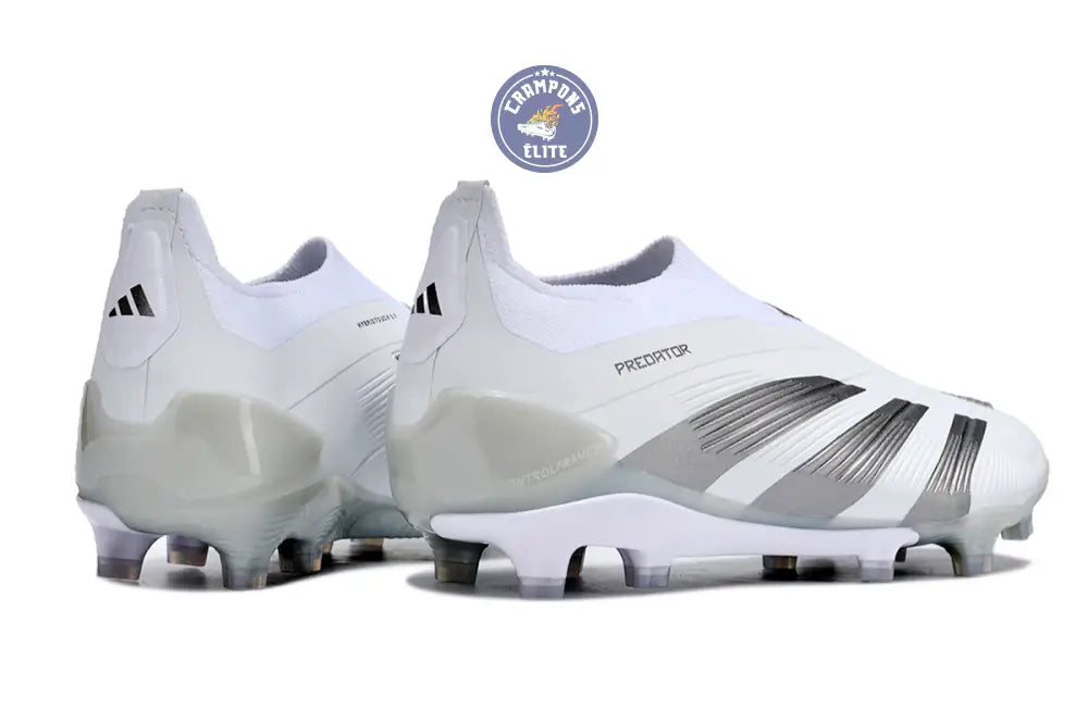 Predator 24 Elite Laceless FG Predstrike - Pearlized - Blanc/Argent – Image 7