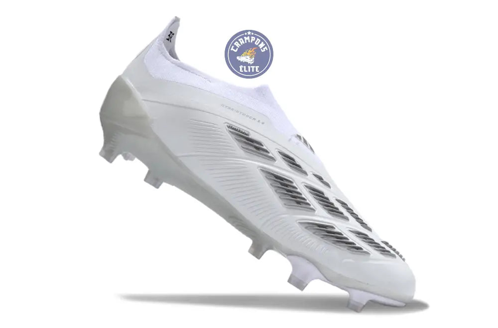Predator 24 Elite Laceless FG Predstrike - Pearlized - Blanc/Argent – Image 6