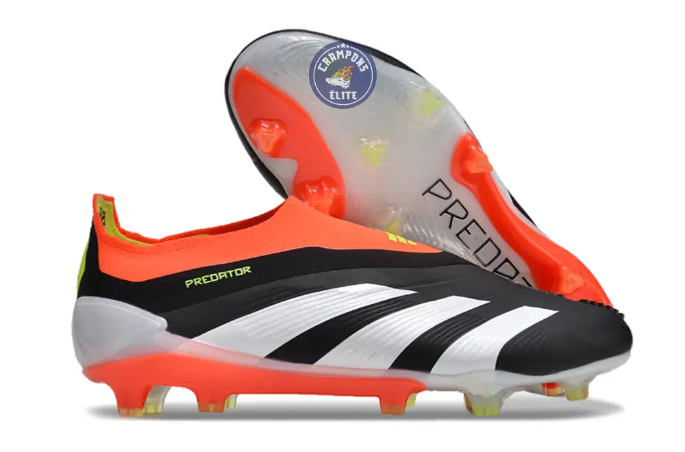 Predator 24 Elite Laceless FG Predstrike - Solar Energy - Noir/Blanc/R