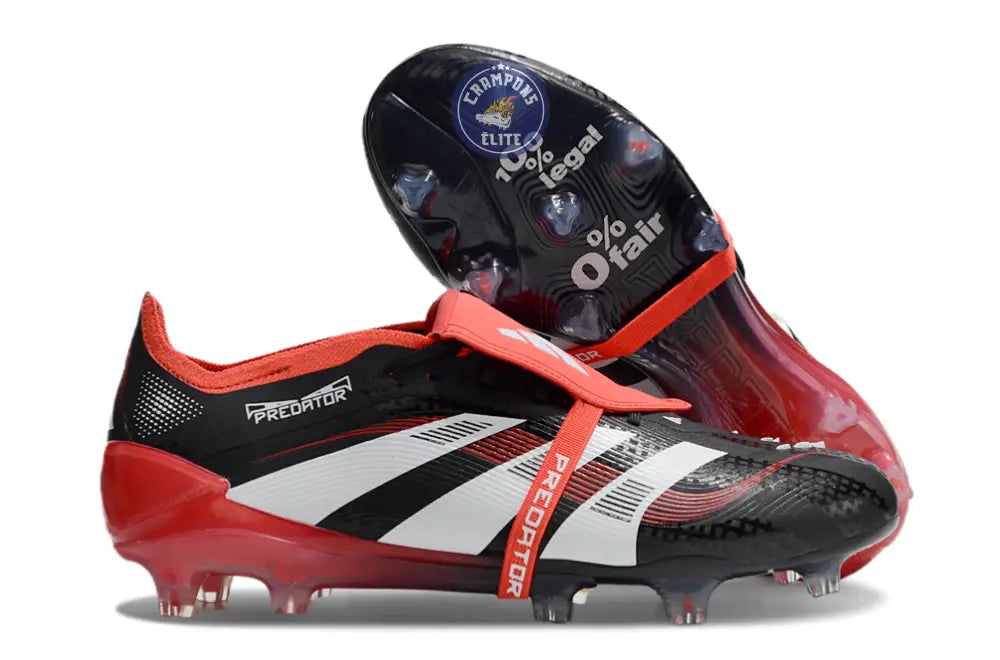 Predator 25 Elite Fold-over Tongue FG Moments - Noir/Blanc/Rouge ÉDITI