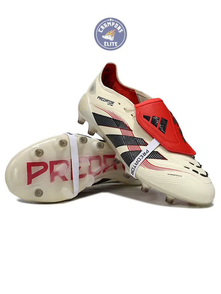 Predator Elite Fold-over Tongue AG Champagne - Blanc/Noir/Pure Ruby – Image 2