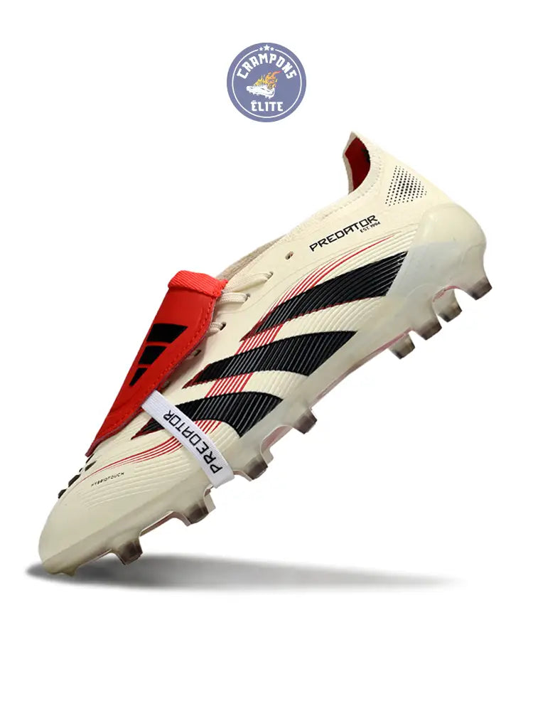 Predator Elite Fold-over Tongue AG Champagne - Blanc/Noir/Pure Ruby – Image 4