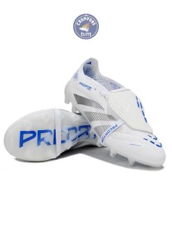 Alternative view of Predator Elite Fold-over Tongue AG Polar Victory - Blanc/Argenté/Bleu