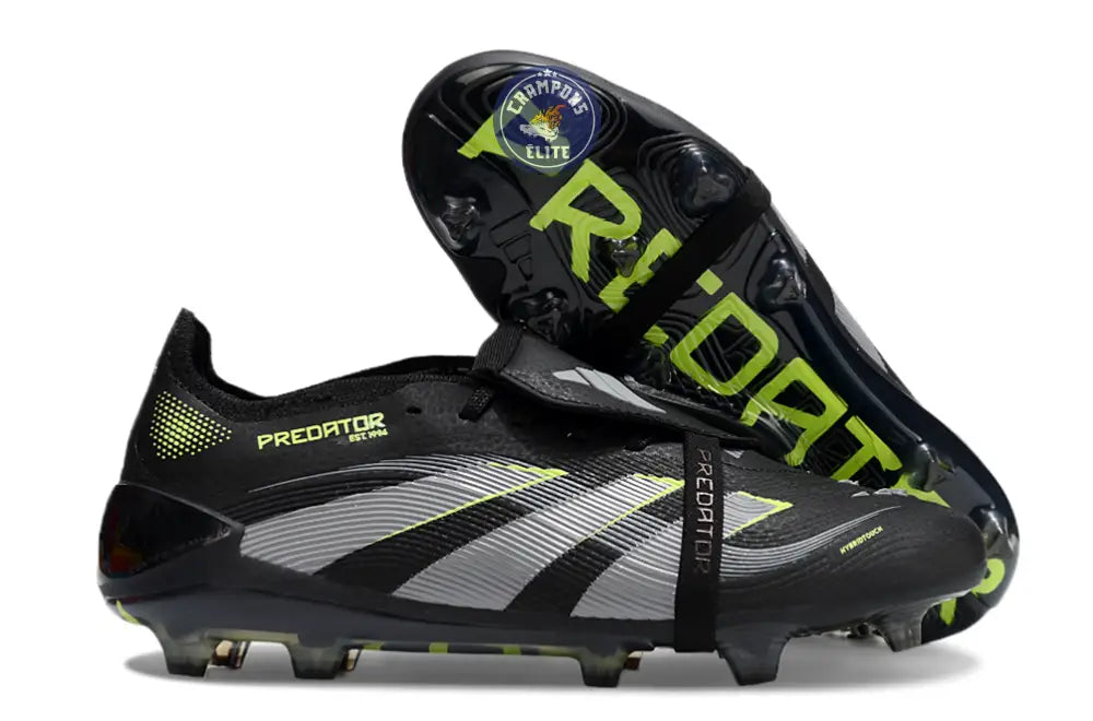 Predator Elite Fold-over Tongue FG - Electric Stealth - Noir/Vert Fluo