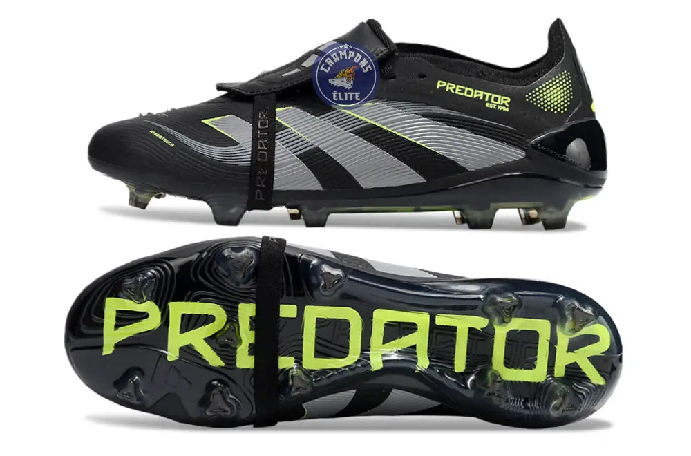 Predator Elite Fold-over Tongue FG - Electric Stealth - Noir/Vert Fluo – Image 2