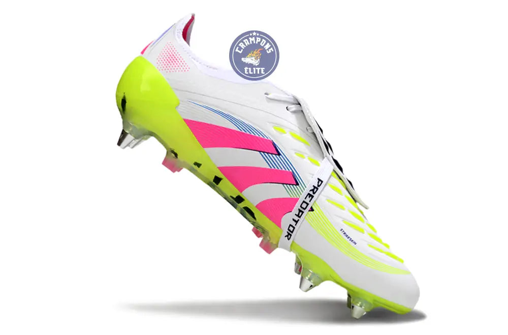 PREDATOR ELITE FOLD-OVER TONGUE SG CELESTIAL VICTORY - BLANC/ROSE/VERT – Image 3