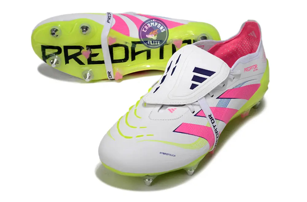 PREDATOR ELITE FOLD-OVER TONGUE SG CELESTIAL VICTORY - BLANC/ROSE/VERT – Image 2