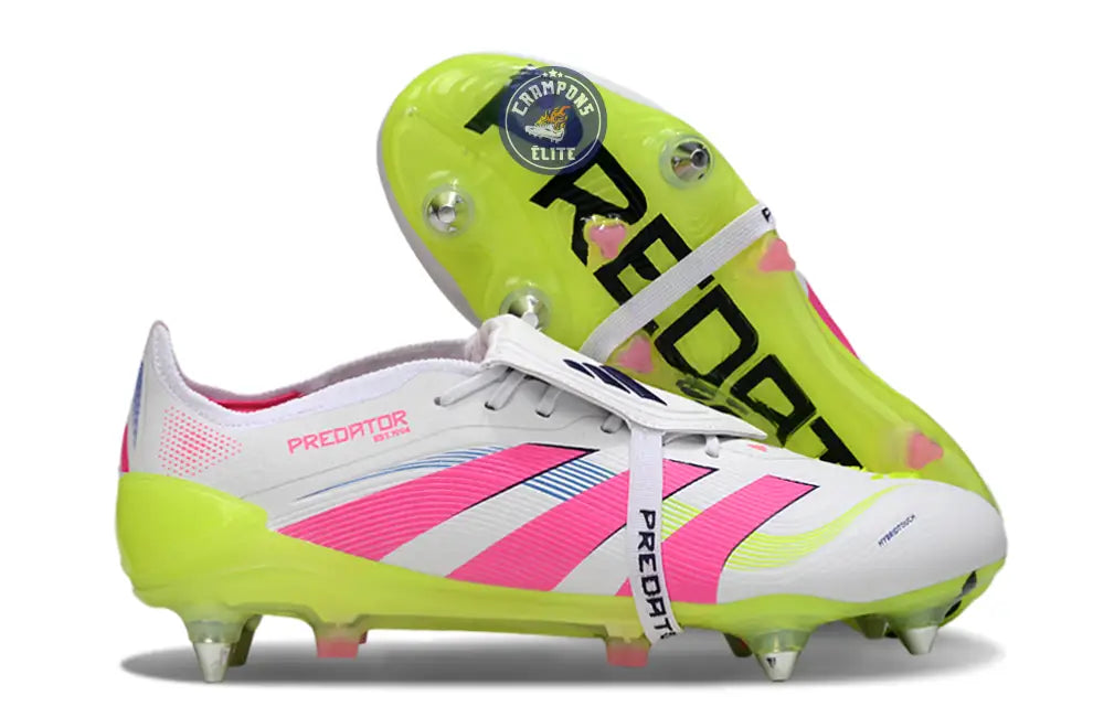 PREDATOR ELITE FOLD-OVER TONGUE SG CELESTIAL VICTORY - BLANC/ROSE/VERT