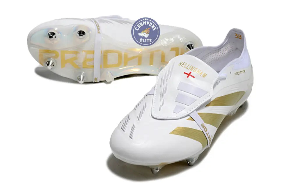 Predator Elite Fold-over Tongue SG Day Spark - Blanc/Doré/Blanc – Image 2