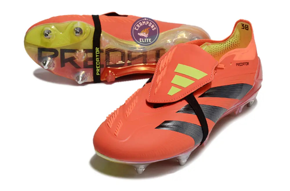 Predator Elite Fold-over Tongue SG Predstrike - Rouge/Noir/Jaune ÉDITI – Image 2