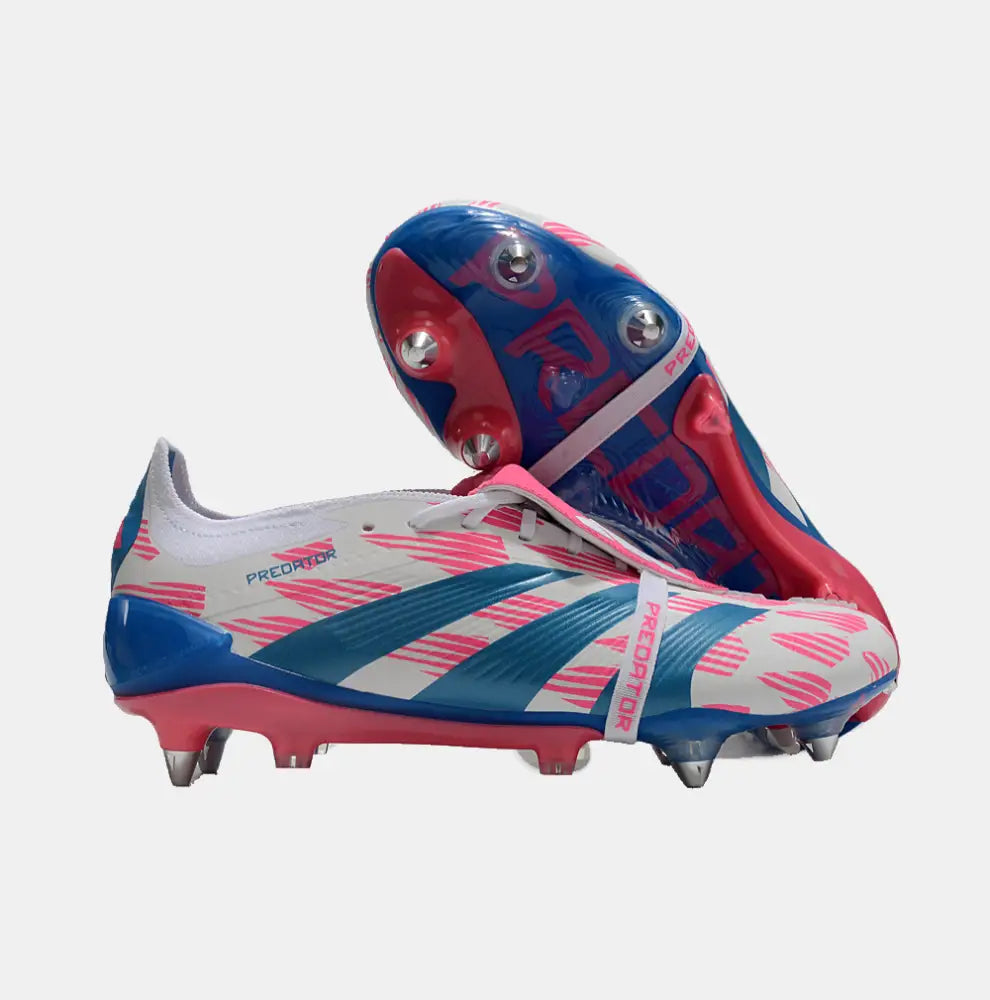 Predator Elite Fold-over Tongue SG Reemergence - Blanc/Bleu/Rose