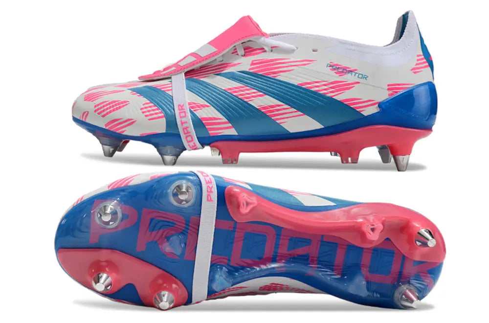 Predator Elite Fold-over Tongue SG Reemergence - Blanc/Bleu/Rose – Image 4