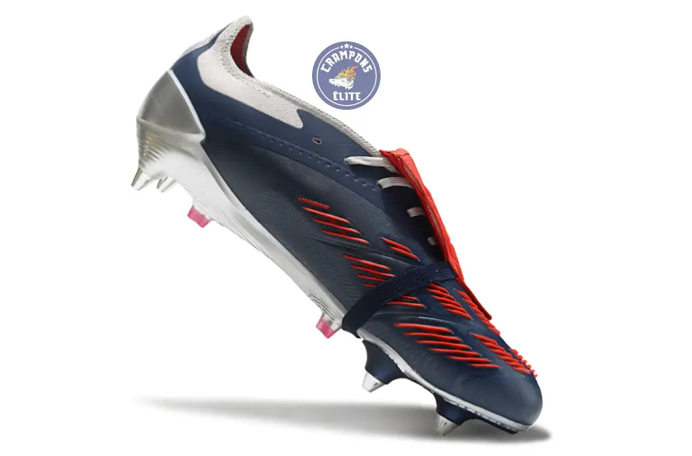 Predator Elite Fold-over Tongue SG Roteiro - Argenté/Bleu marine/Rouge – Image 3