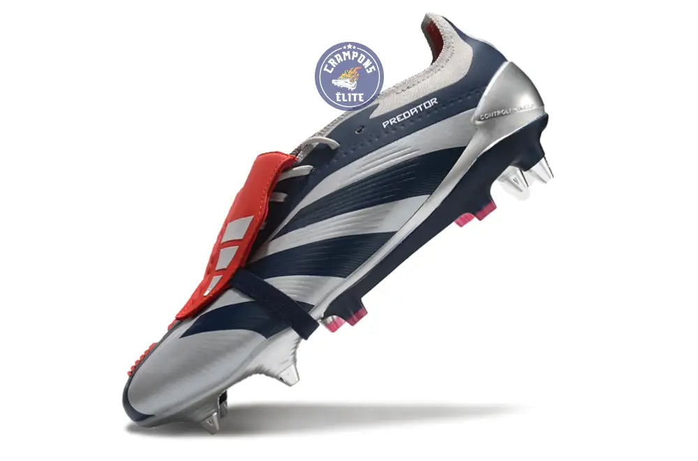 Predator Elite Fold-over Tongue SG Roteiro - Argenté/Bleu marine/Rouge – Image 4