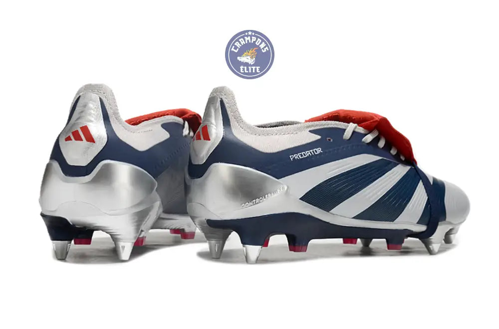 Predator Elite Fold-over Tongue SG Roteiro - Argenté/Bleu marine/Rouge – Image 6