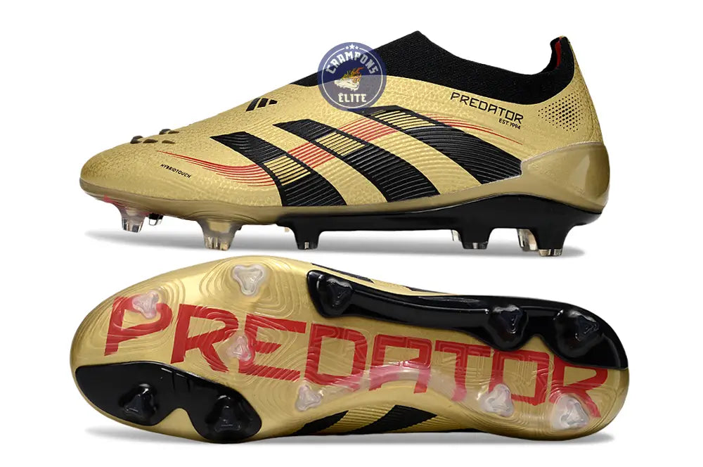 Predator Elite Laceless FG - Or/Noir/Rouge – Image 2