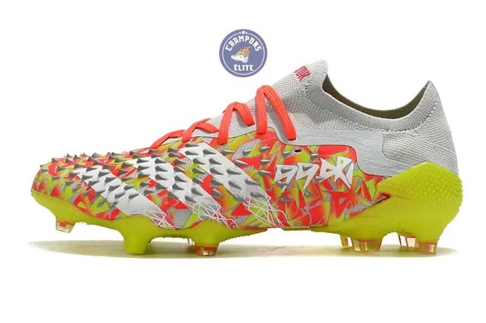 Predator Freak Basse Lacets FG Numbers Up - Gris/Blanc/Jaune – Image 5