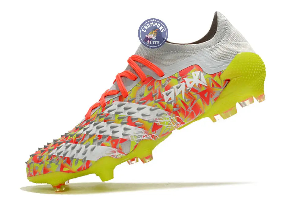 Predator Freak Basse Lacets FG Numbers Up - Gris/Blanc/Jaune – Image 4