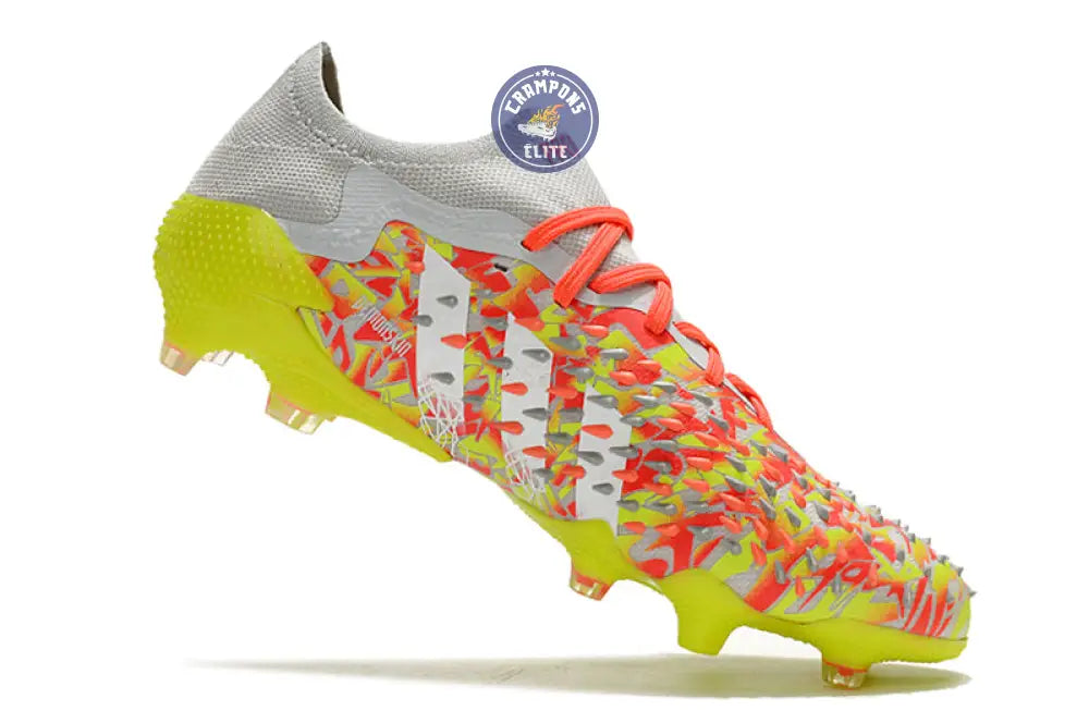 Predator Freak Basse Lacets FG Numbers Up - Gris/Blanc/Jaune – Image 3
