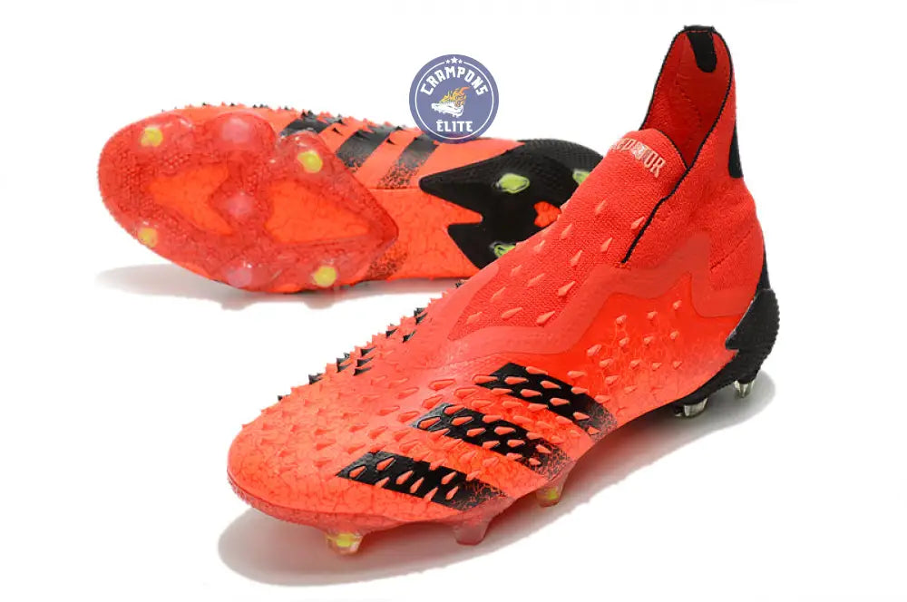 Predator Freak Laceless FG Meteorite - Rouge/Noir/Rouge – Image 2