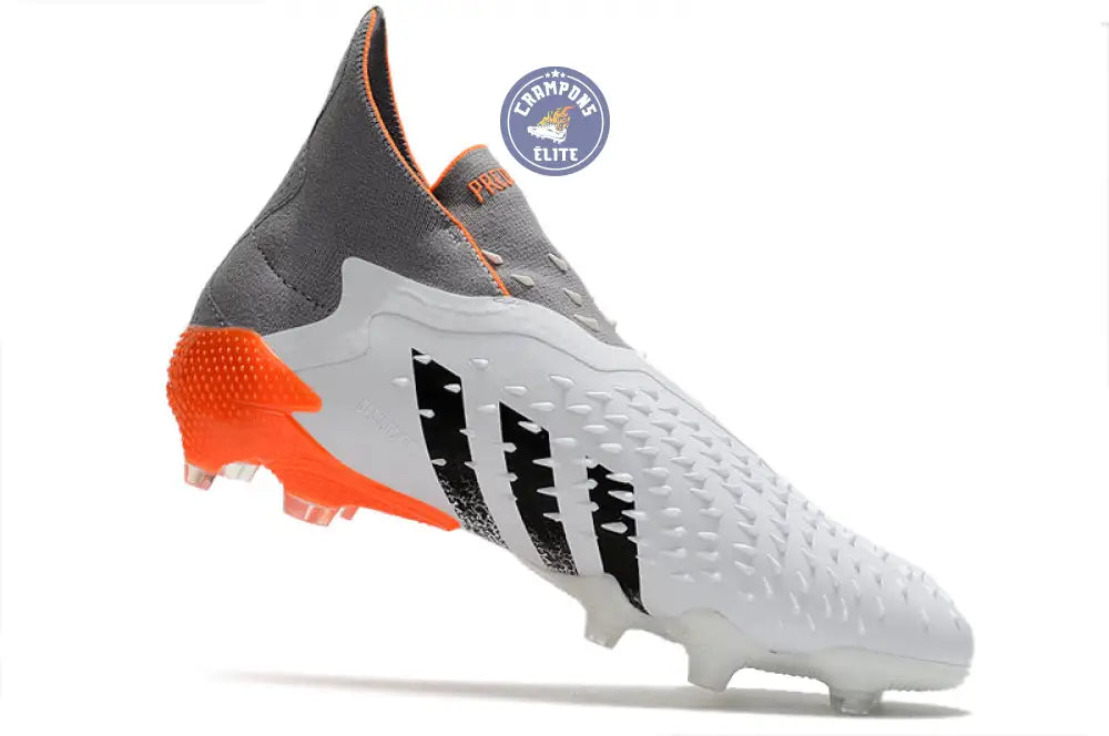 Predator Freak Laceless FG White Spark - Blanc/Argenté/Rouge – Image 3