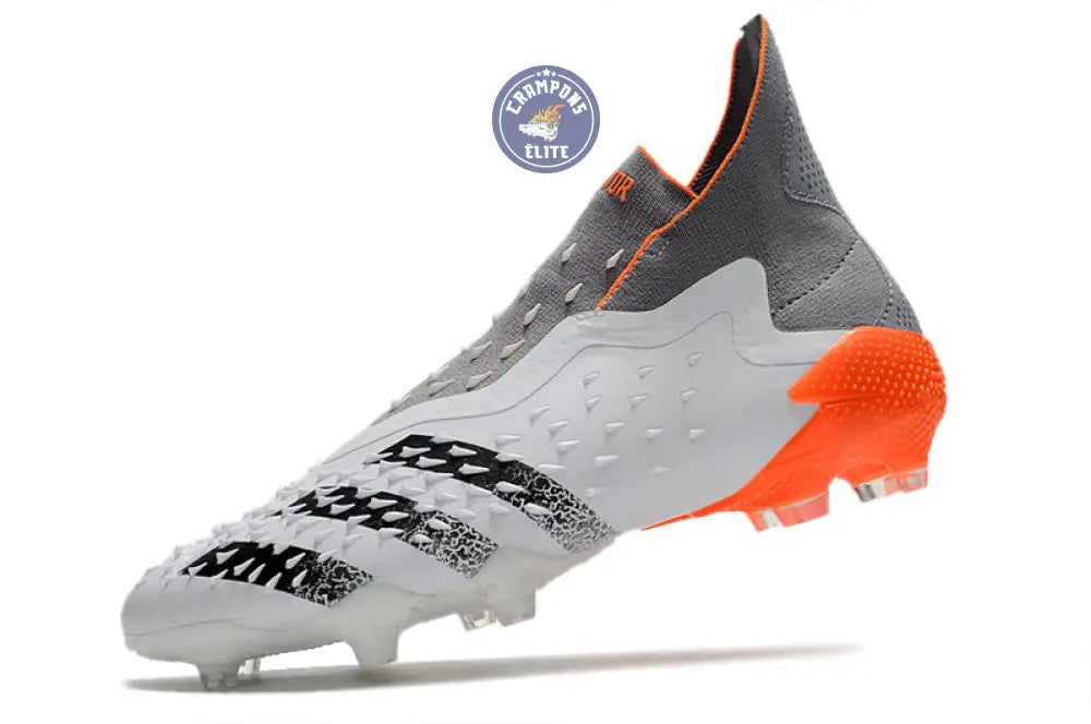 Predator Freak Laceless FG White Spark - Blanc/Argenté/Rouge – Image 4