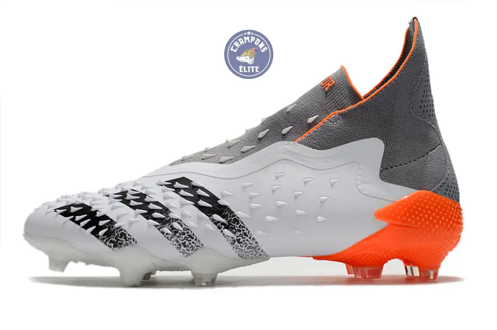 Predator Freak Laceless FG White Spark - Blanc/Argenté/Rouge – Image 5