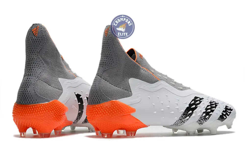 Predator Freak Laceless FG White Spark - Blanc/Argenté/Rouge – Image 6