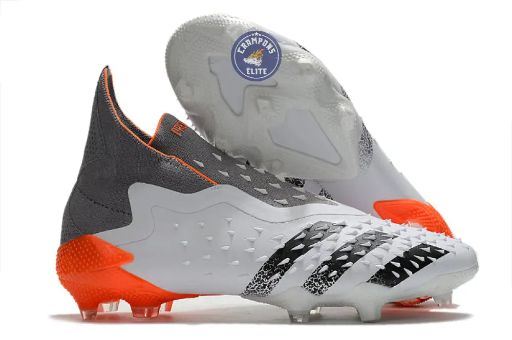 Predator Freak Laceless FG White Spark - Blanc/Argenté/Rouge